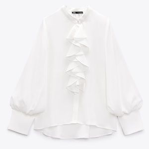 Zara | NWT RUFFLES SHIRT